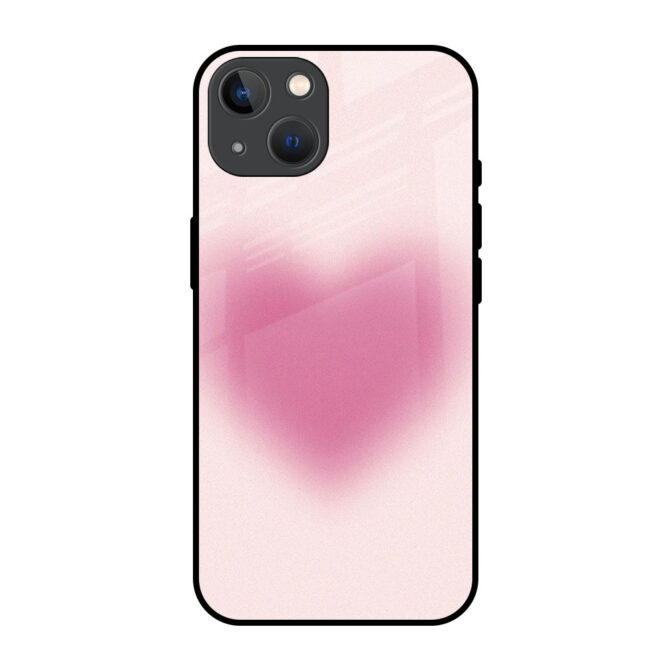 The Pink Heart Metal Case for iPhone 13 Mini