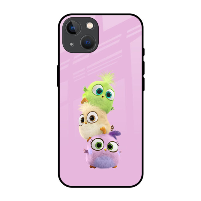 Three Cute Birds Metal Case for iPhone 13 Mini