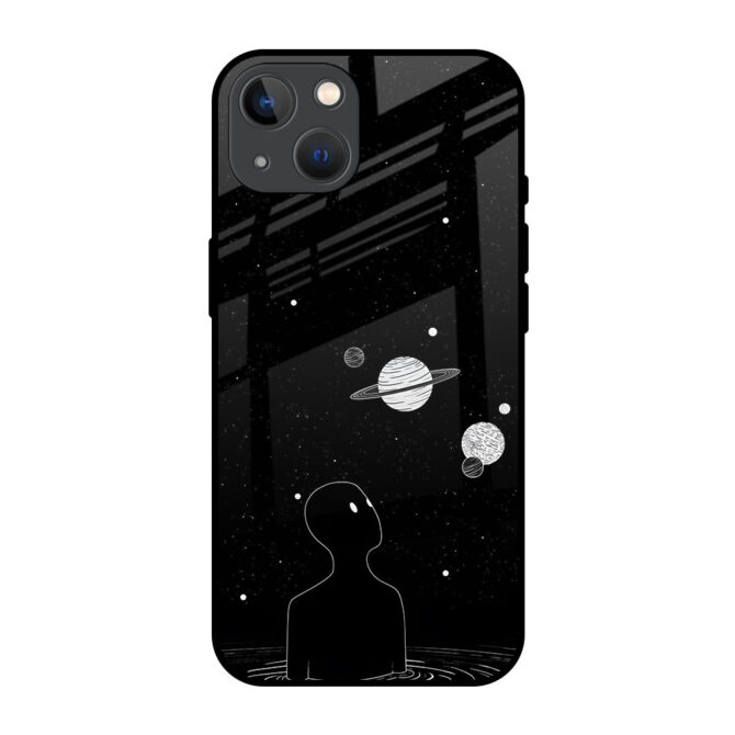 Man in Galaxy Metal Case for iPhone 13 Mini