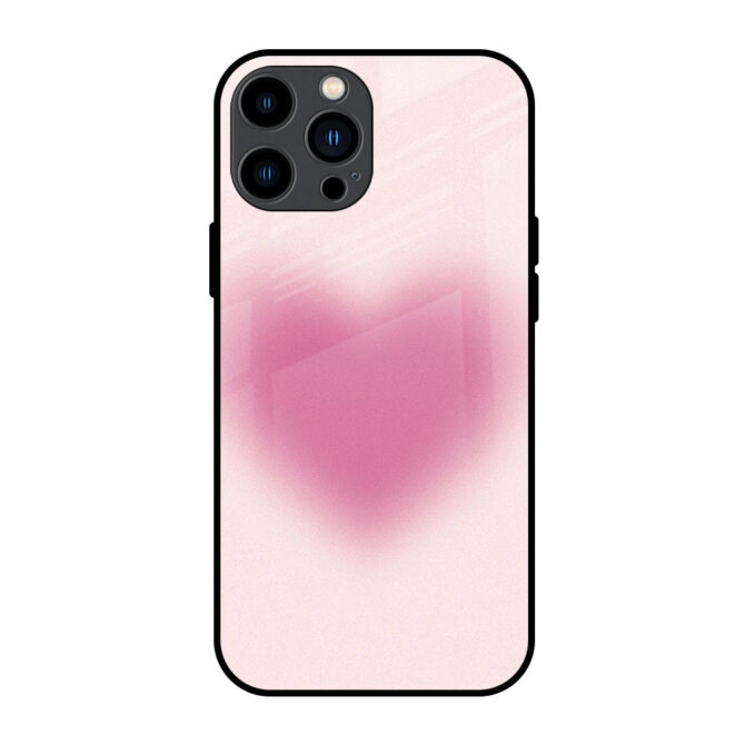 The Pink Heart Metal Case for iPhone 13 Pro