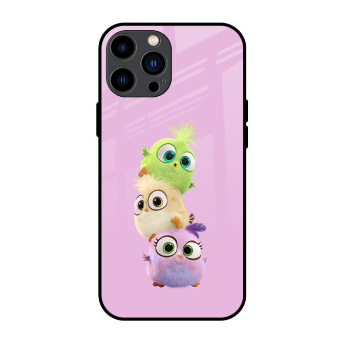 Three Cute Birds Metal Case for iPhone 13 Pro