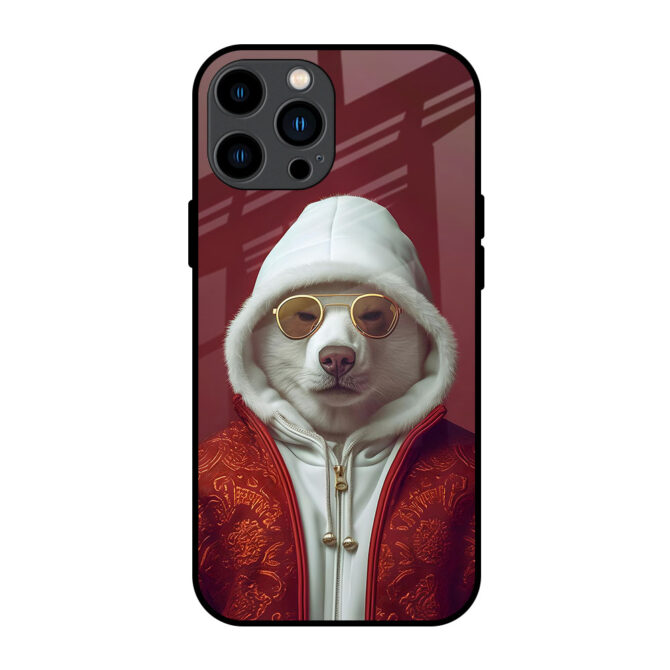 Bear with Sunglasses Metal Case for iPhone 13 Pro