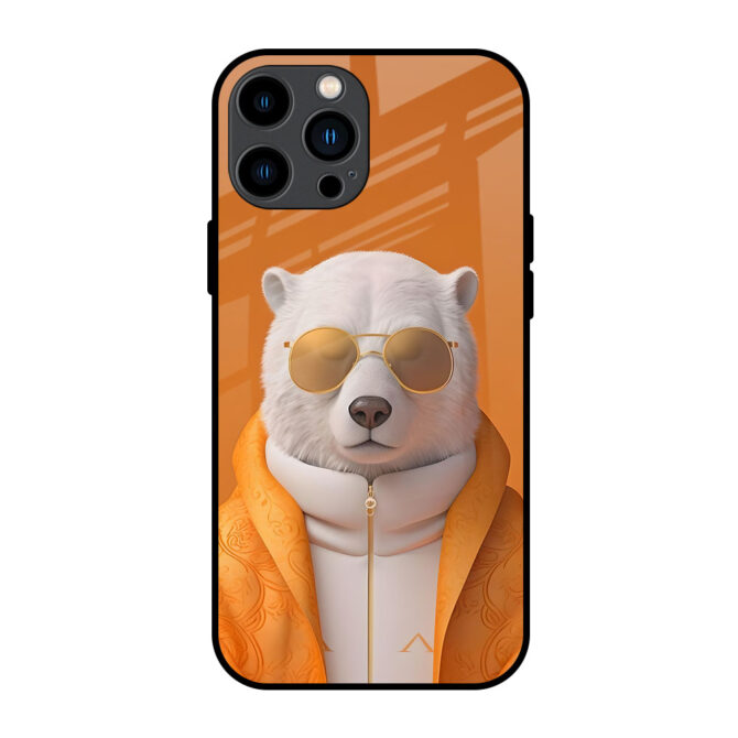 Meditating  Bear Metal Case for iPhone 13 Pro