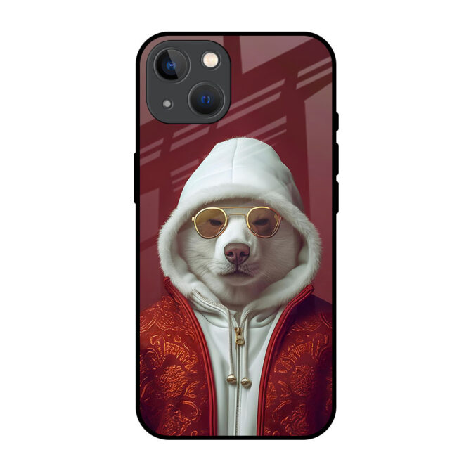 Bear with Sunglasses Metal Case for iPhone 14