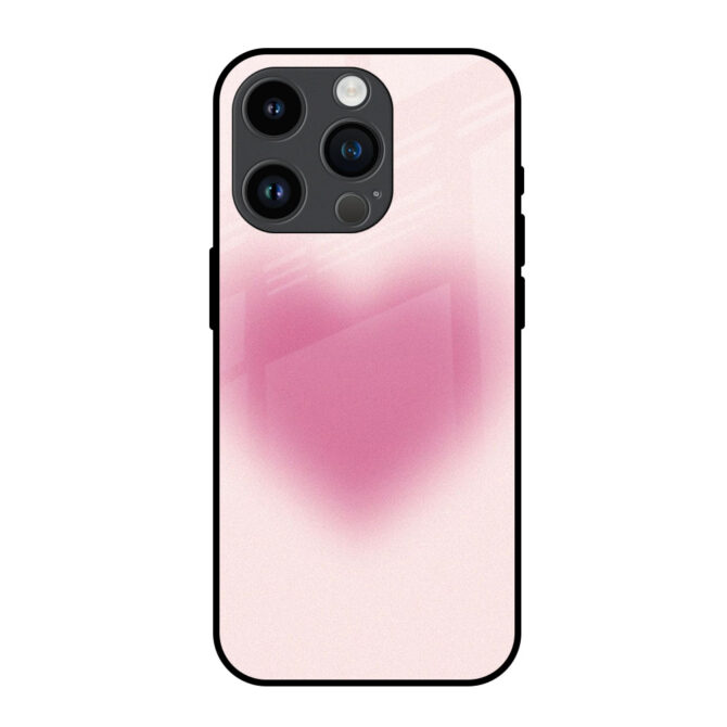 The Pink Heart Metal Case for iPhone 14 Pro