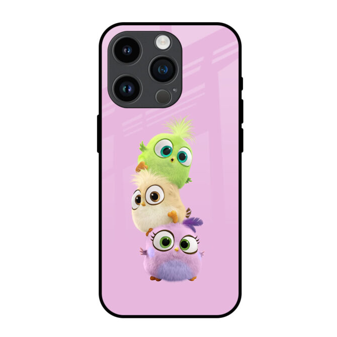 Three Cute Birds Metal Case for iPhone 14 Pro