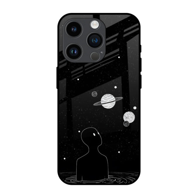 Man in Galaxy Metal Case for iPhone 14 Pro