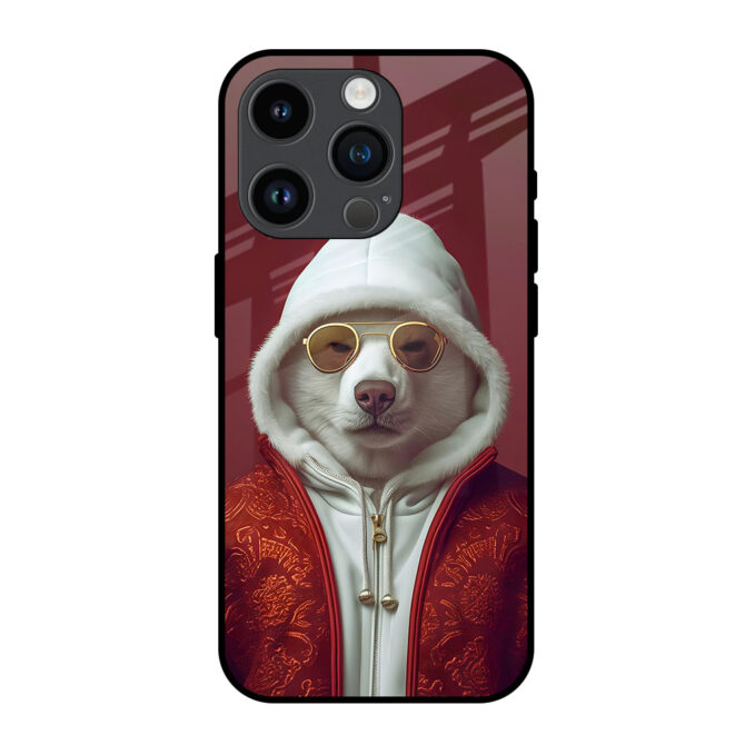 Bear with Sunglasses Metal Case for iPhone 14 Pro