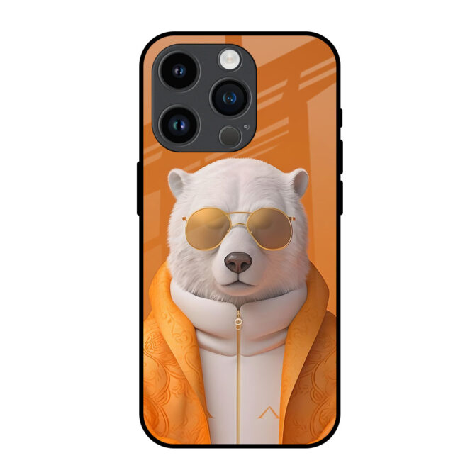 Meditating  Bear Metal Case for iPhone 14 Pro