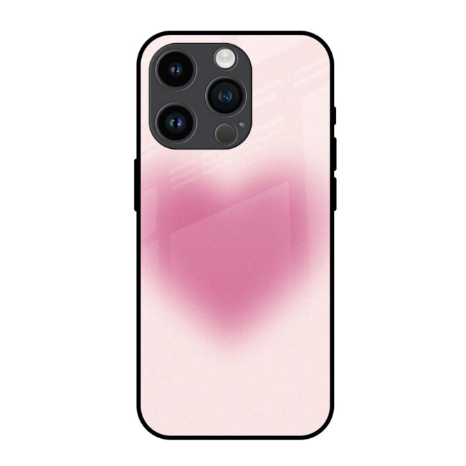 The Pink Heart Metal Case for iPhone 14 Pro Max