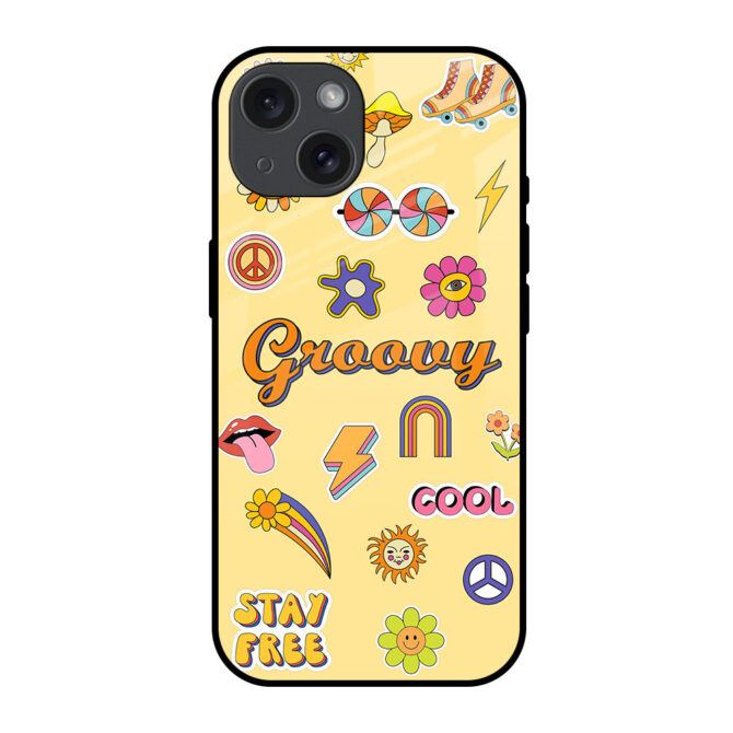 Groovy Art Metal Case for iPhone 15