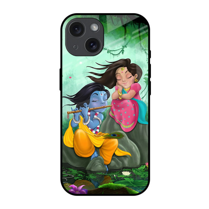 Krishna Radha Metal Case for iPhone 15