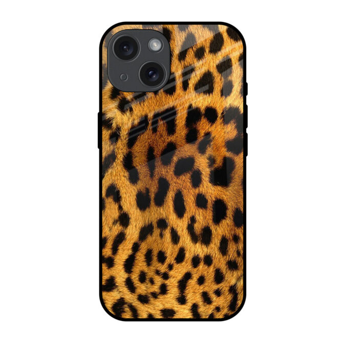 ML26 Leapord Fur Metal Case for iPhone 15