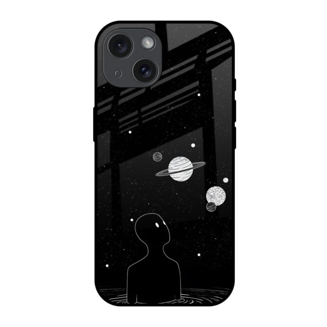 Man in Galaxy Metal Case for iPhone 15