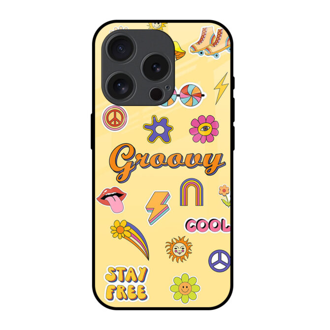 Groovy Art Metal Case for iPhone 15 Pro