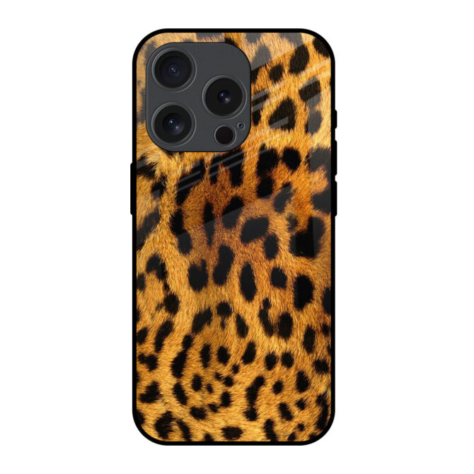 ML26 Leapord Fur Metal Case for iPhone 15 Pro