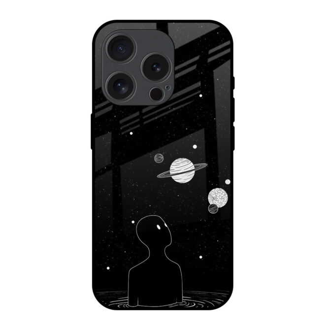 Man in Galaxy Metal Case for iPhone 15 Pro