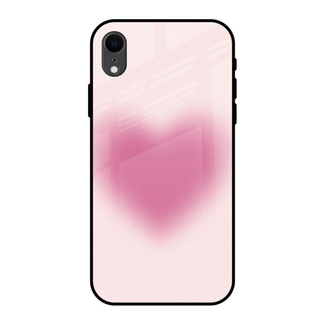 The Pink Heart Metal Case for iPhone XR