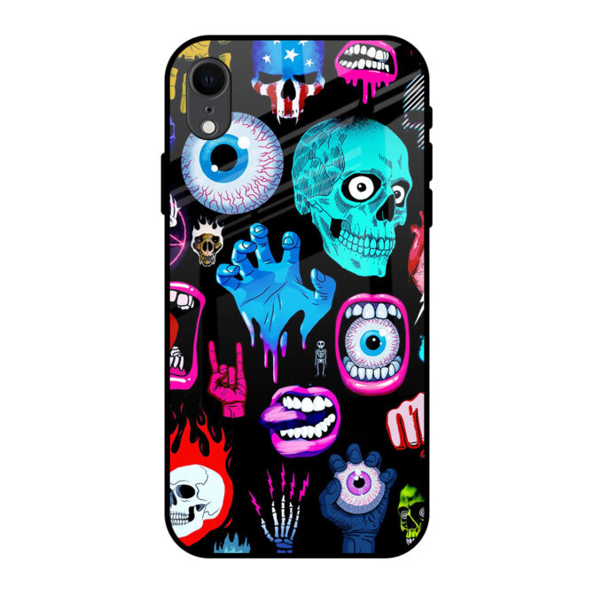 Skull Art Metal Case for iPhone XR