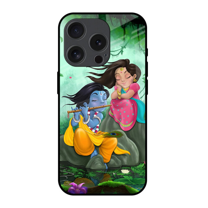 Krishna Radha Metal Case for iPhone 15 Pro Max