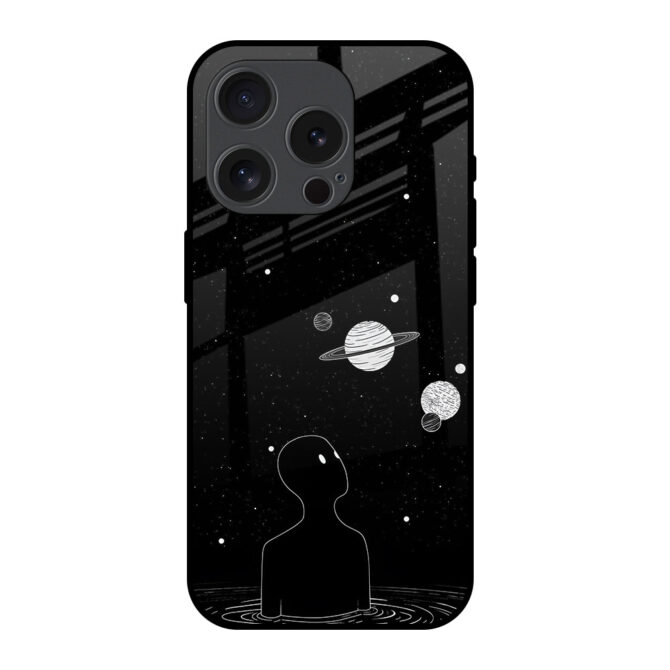 Man in Galaxy Metal Case for iPhone 15 Pro Max