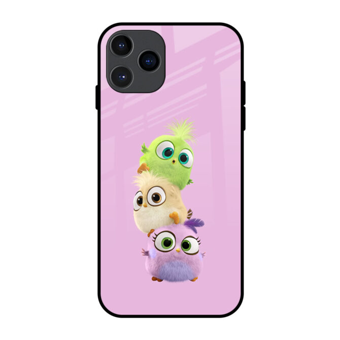 Three Cute Birds Metal Case for iPhone 11 Pro