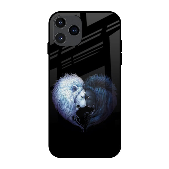 Couple Lion Metal Case for iPhone 11 Pro