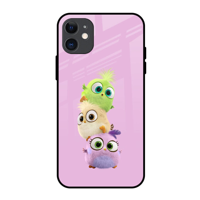 Three Cute Birds Metal Case for iPhone 11