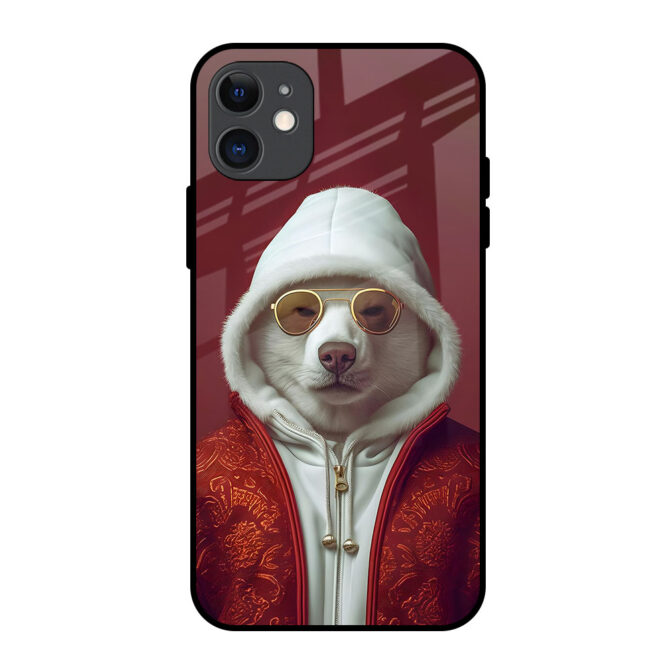 Bear with Sunglasses Metal Case for iPhone 11