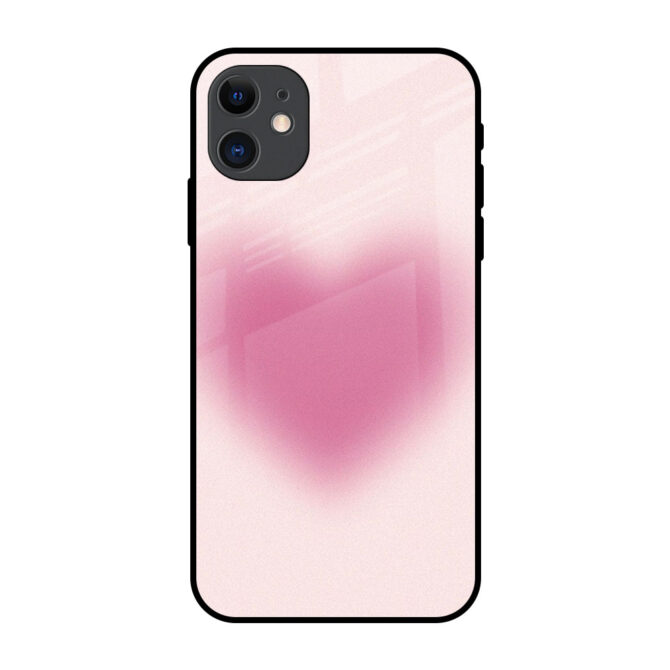 The Pink Heart Metal Case for iPhone 12