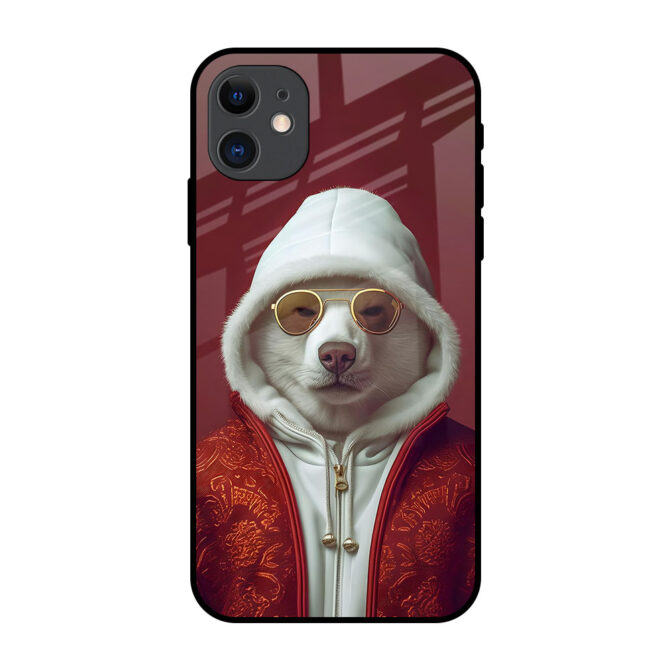 Bear with Sunglasses Metal Case for iPhone 12