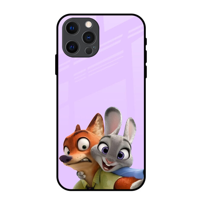 Cartoon Couple Metal Case for iPhone 12 Pro