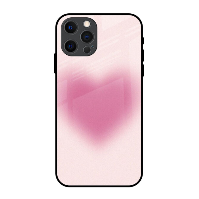 The Pink Heart Metal Case for iPhone 12 Pro