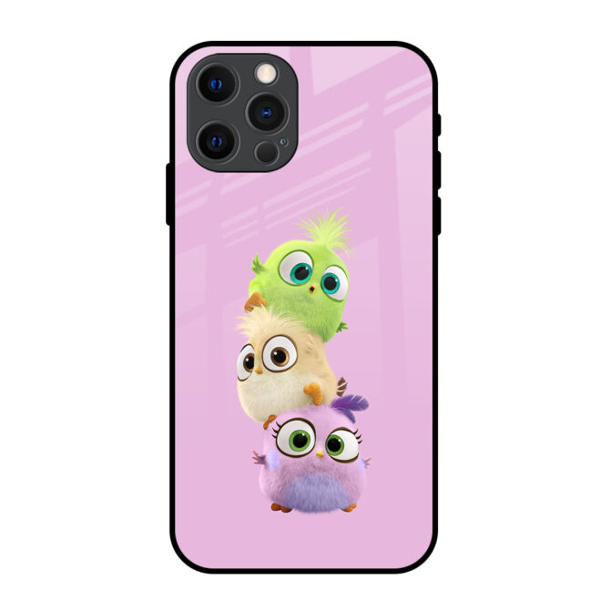 Three Cute Birds Metal Case for iPhone 12 Pro