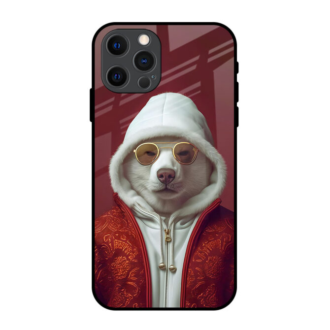 Bear with Sunglasses Metal Case for iPhone 12 Pro