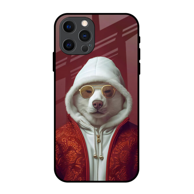 Bear with Sunglasses Metal Case for iPhone 12 Pro Max